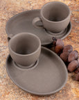 Set de 2 Tazas con Plato | Colección Eco-Ceramics