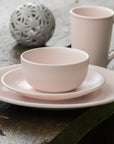 Plato Trinche Sin Relieve de 23 cm | Soft Pink Rosa Mate
