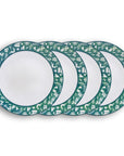 Set 4 Platos Trinche 25 cm Laila Navidad Verde