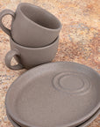 Set de 2 Tazas con Plato | Colección Eco-Ceramics