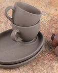Set de 2 Tazas con Plato | Colección Eco-Ceramics