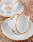 Set de 2 Tazas con Plato | Colección Artisan