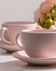 Set Taza latte con Plato | Soft Pink