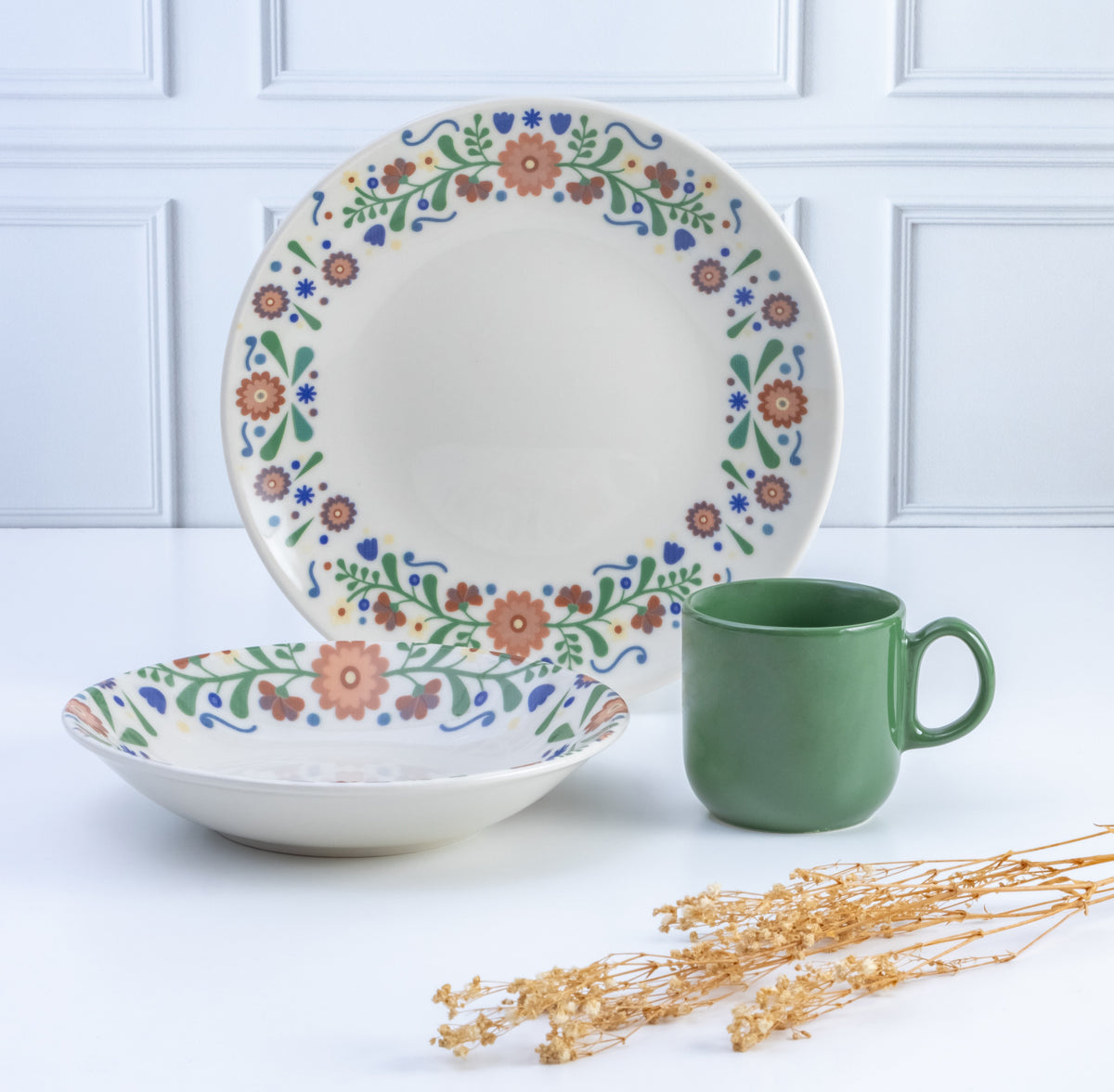 Vajilla de Porcelana 9 piezas | Rose