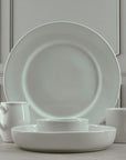 Set de 6 Platos Trinche Blanco Polar de 26 cm | Anfora