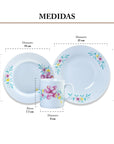 Vajilla de Porcelana 12 piezas | Dulce