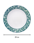 Set 4 Platos Hondo 20 cm Laila Navidad Verde