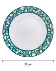 Set 4 Platos Trinche 25 cm Laila Navidad Verde
