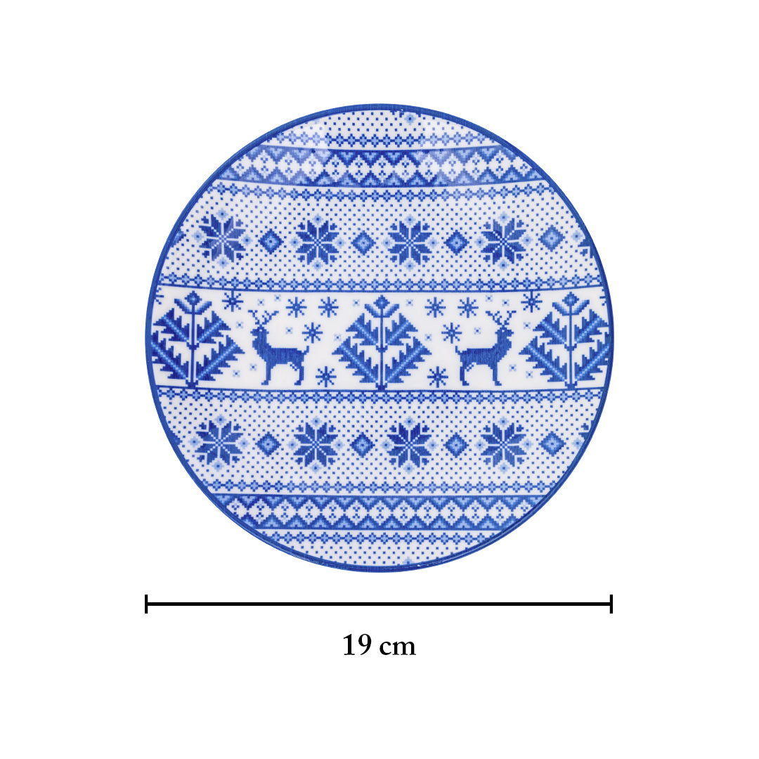 Vajilla de Porcelana 16 pz | Reno navideño