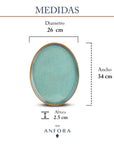Platón Oval 34 cm | Plana Caribe