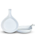 Set de 2 Sartenetas De Porcelana Vitrificadas Blancas Anfora Blanco Polar
