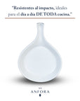Set de 2 Sartenetas De Porcelana Vitrificadas Blancas Anfora Blanco Polar