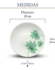 Vajilla de Porcelana 16 piezas | Tropical