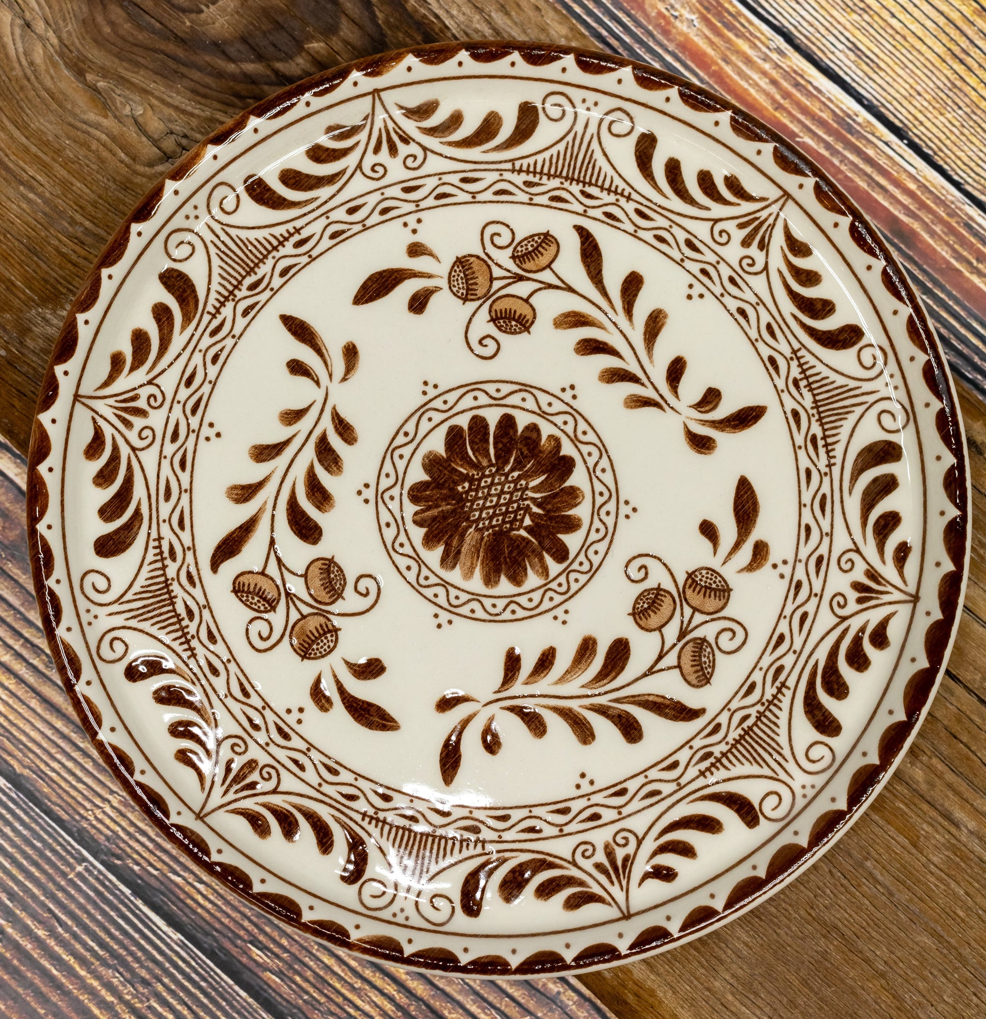 Plato Trinche Plana 32 cm Café | Motiva 2.0