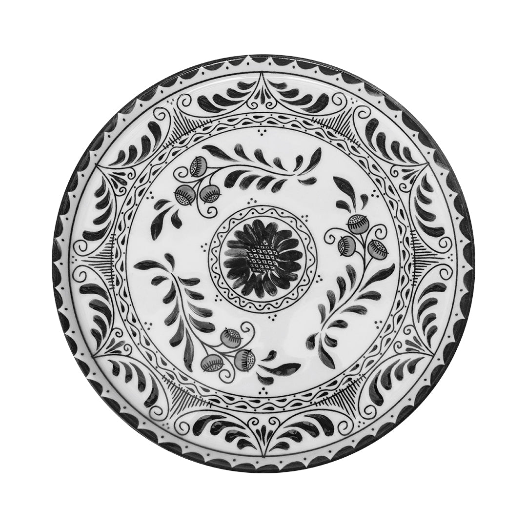 Plato Trinche Plana 27 cm Negro | Talavera 2.0