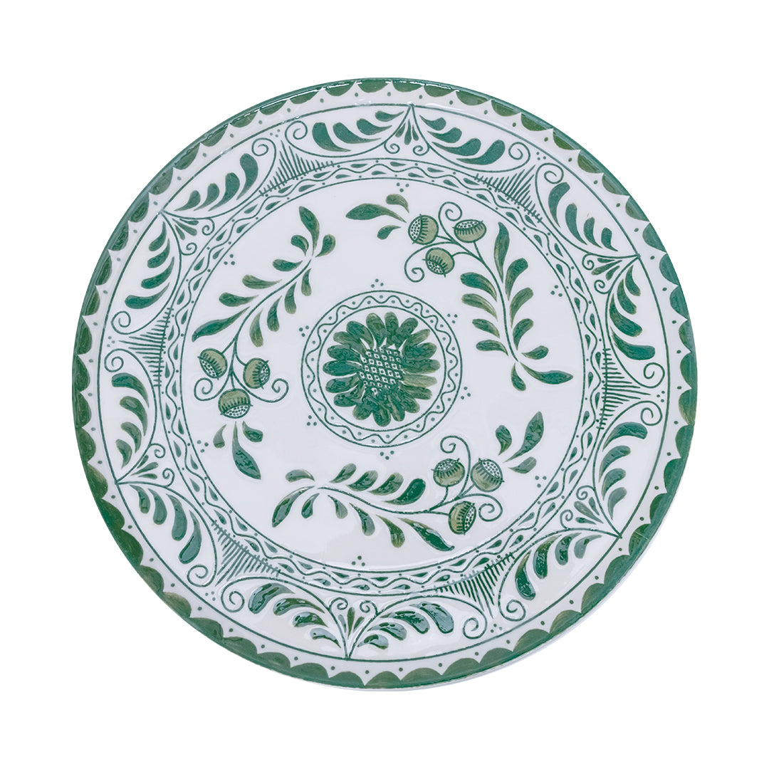 Plato Trinche Plana 27 cm Verde | Talavera 2.0