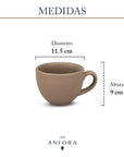 Set de 2 Tazas con Plato | Colección Eco-Ceramics