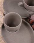 Set de 2 Tazas con Plato | Colección Eco-Ceramics