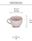Set Taza latte con Plato | Soft Pink