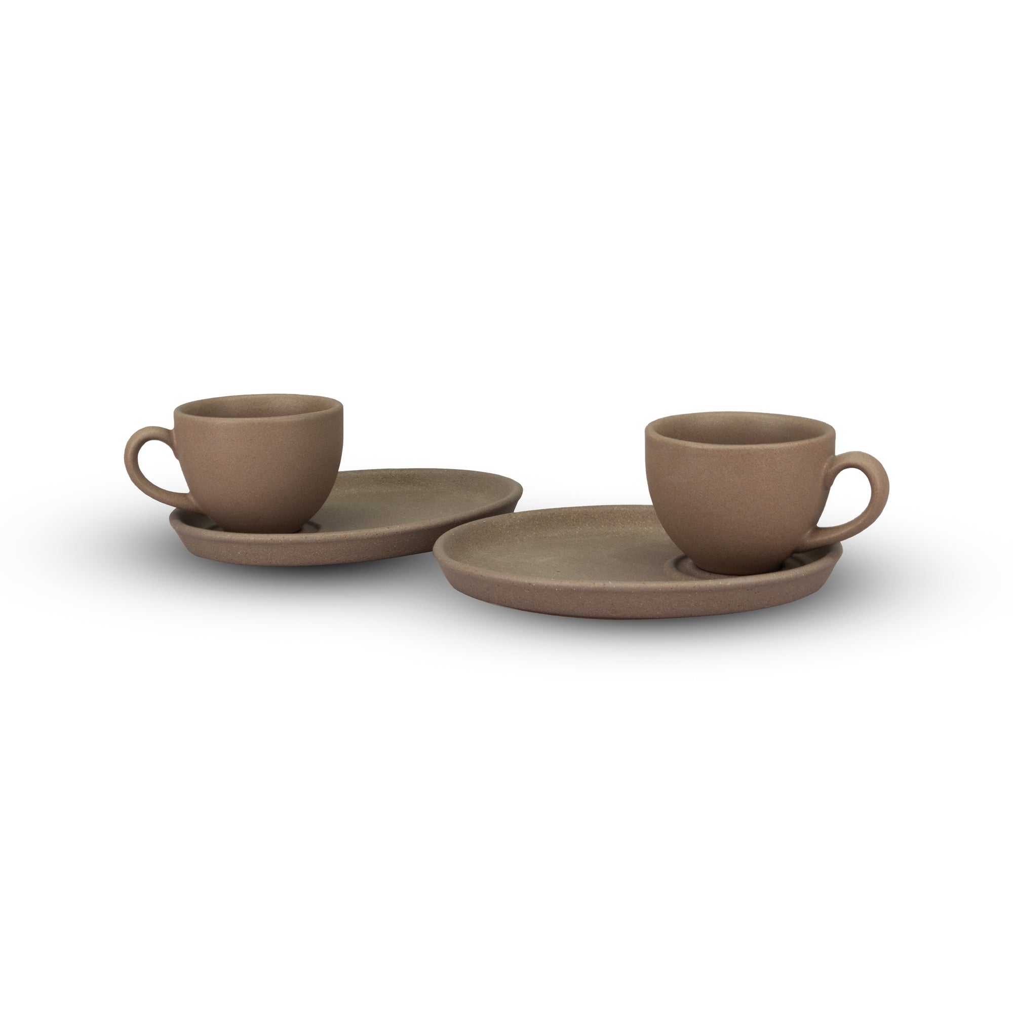 Set de 2 Tazas con Plato | Colección Eco-Ceramics