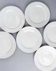 Set de 6 Platos Trinche Blanco Polar de 26 cm | Anfora