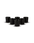 Set de 6 mezcaleros de Cerámica Negro Brillante