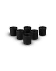 Set de 6 mezcaleros de Cerámica Negro Mate