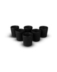Set de 6 mezcaleros de Cerámica Negro Mate