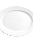 Caja de 6 piezas Platón Oval Blanco Polar de 27 cm | Anfora