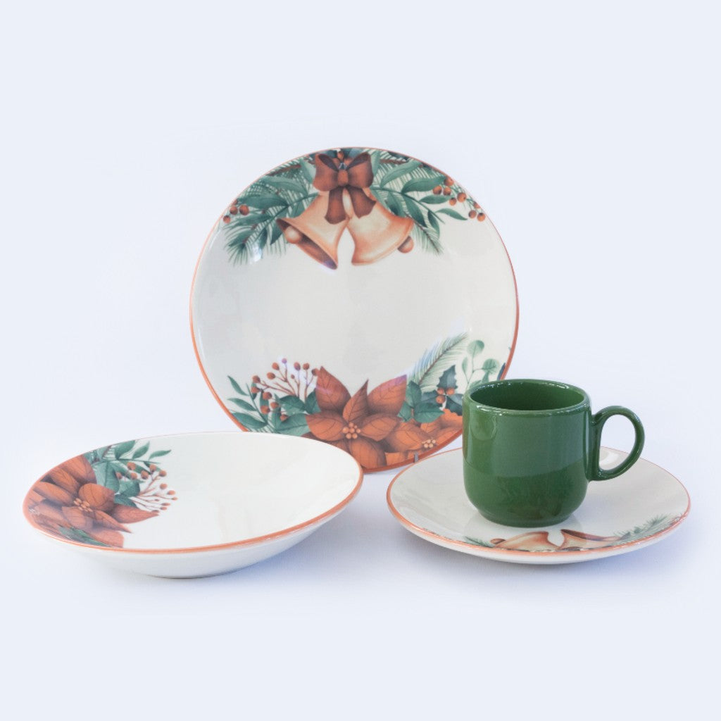 Vajilla de Porcelana 16 piezas | Campanas