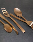 Caja de 6 piezas Cuchillo Mesa 23 cm | 9”, 18/0 Venecia Gold Rose